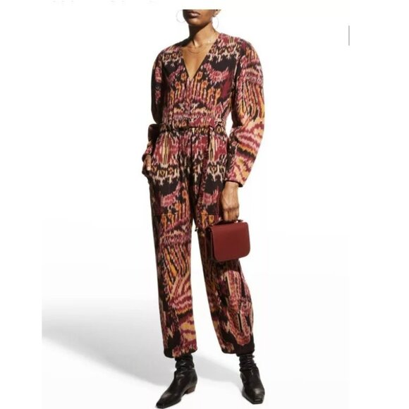 Ulla Johnson Mahagony Nayeli Ikat Jumpsuit - Picture 1 of 16